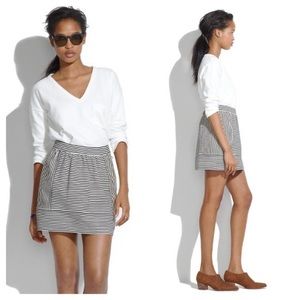 Madewell stripe mini skirt